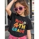thumbnail image 2 of Young Boy's/Girls "Back To School Cotton Graphic Tees, Back To School Clothes Girls, Black Summer Tops With Colorful School Theme, Gift For First Day of School, educational" Girls, 2 of 6