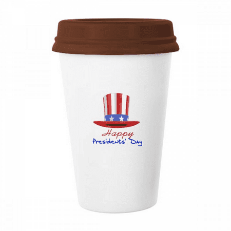 

American Uncle Hat Festival Mug Coffee Drinking Glass Pottery Cerac Cup Lid