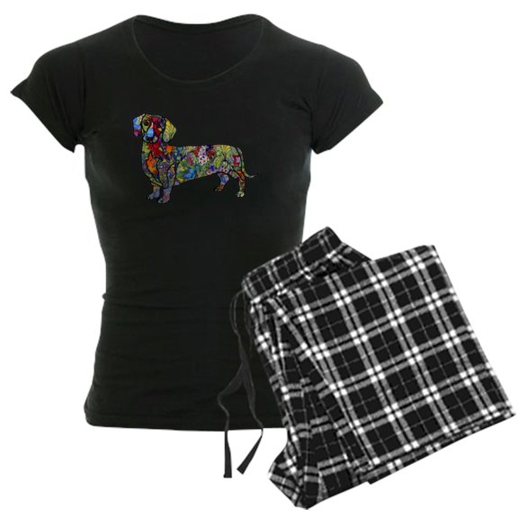 CafePress - Wild Dachshund - Women's Dark Pajamas
