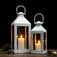 thumbnail image 5 of Set of 2  Decorative Metal Lanterns | Vintage Style Hanging Lanterns for Indoor/Outdoor Events | Perfect for Parties & Weddings, 5 of 6