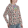 thumbnail image 6 of Sikiie Christmas Cat Women's Casual Hoodies Long Sleeve Lightweight Pullover Tops Loose Sweatshirt-Medium, 6 of 7