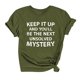 thumbnail image 3 of Gibobby Playera de Verano para Mujer Túnica Manga Letras Camiseta corta Blusa Tops Ronda Mujer Camisas casuales Impresión Cuello Camisetas mujer(Verdemilitary,CH), 3 of 5