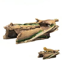 Ngardk Reptile Hide and Cave Decor, Resin Snake and Gecko Hideout for Terrarium Tank