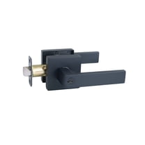 Design House Karsen Modern Interior/Exterior 2-Way Adjustable Keyed Entry Lever, Matte Black