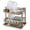 light brown, variant on Star Crafts Plastic Dish Rack 2 Tier With draining Tray Compact and Durable Kitchen Organizer for house hold