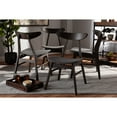 thumbnail image 3 of Baxton Studio Britte Mid-Century Modern Dark Grey Fabric Upholstered Dark Oak Brown Finished 4-Piece Wood Dining Chair, 3 of 5