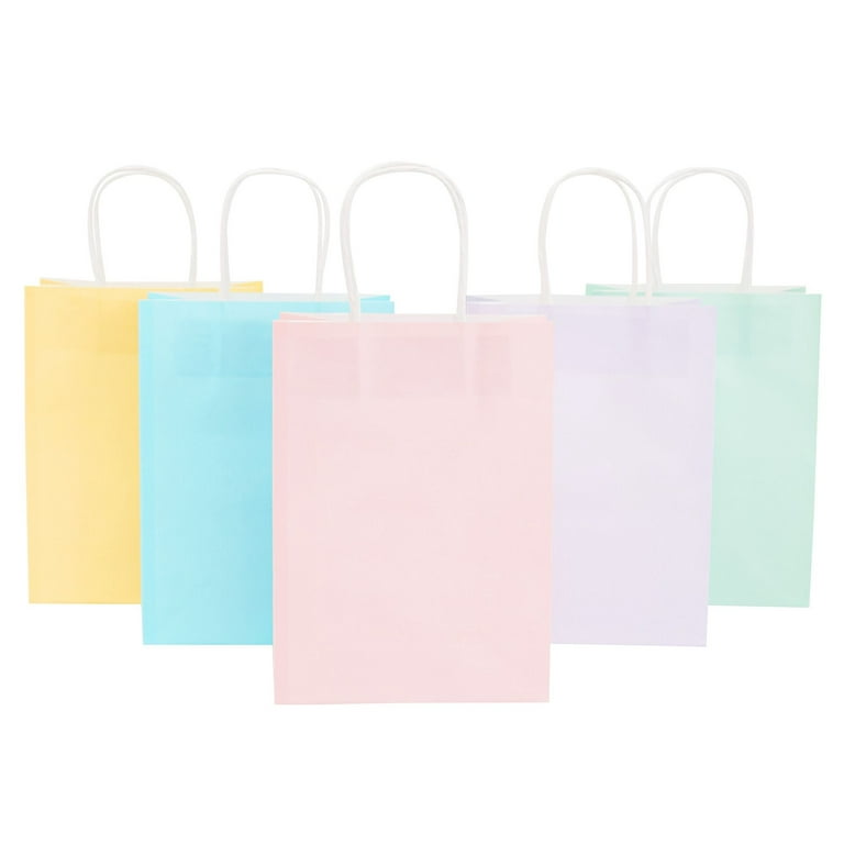 Hygloss Products Colored Paper Bags - Party Favors, Puppets, Crafts & More  - Large Paper Bags - 6# Size - 6 x 3.5 x 11 Inches - Assorted Pastel Colors