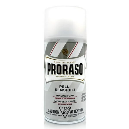 Proraso Shaving Foam for Men with Green Tea and Oat Extract Sensitive Formula, 10.6