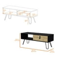 thumbnail image 7 of DUOSONG Black And Macadamia Hairpin Legs Coffee Table Black+Natural Wood Furniture Primary Living Space Tables, 7 of 7