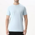 thumbnail image 1 of pstuiky camisetas para hombre, Camiseta deportiva elástica transpirable de color sólido, informal, de manga corta y cuello redondo para hombre camisas casuales para hombre xxl, 1 of 9