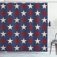 thumbnail image 1 of Ambesonne Prehistoric Country Shower Curtain, US Freedom, 69"Wx70"L, Dark Blue White and Ruby, 1 of 3