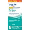 Equate Dry Eye Relief Eye Drops, 0.5 fl oz, Twin Pack