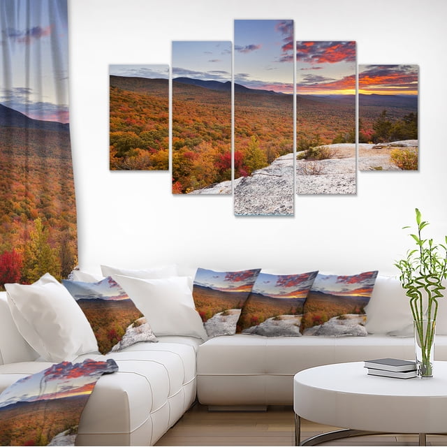 Endless Forests in Fall Foliage - Landscape Canvas Art Print