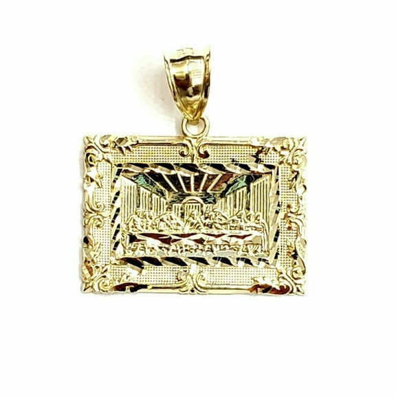New 10k yellow gold last supper pendant charm fine gift religions jewelry 2.7g