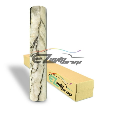 Faux Marble Flooring - EZAUTOWRAP Matte Faux Marble Granite Vinyl Wrap Wallpaper Sticker Decal Film Sheet Roll Counter Top Furniture Home Decoration D09-1