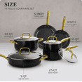 thumbnail image 6 of 14 Pc Ceramic Nonstick Cookware Set With 4 Cooking Utensil, Oven & Dishwasher Safe, 6 of 9