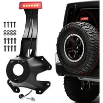 Spare Tire Holder Mounting Bracket Tire Carrier for Jeep Wrangler JK 07-18 With 3rd Third Brake Light Accessories Aluminum Alloy Tire Carrier Bracket