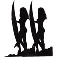 thumbnail image 1 of 2pcs Car Stickers Car Beauty Decals Sticker Vehicle Silhouette Stickers Reflective Car Sticker, 1 of 9