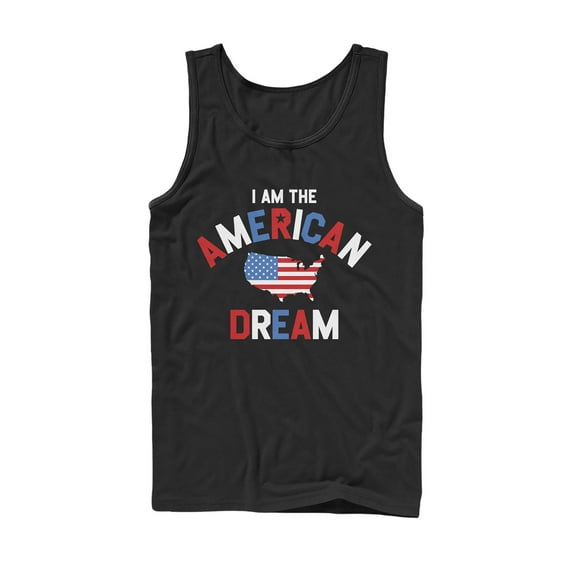 Men's Lost Gods Fourth of July  American Dream  Tank Top Black Medium