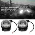 thumbnail image 4 of Luz antiniebla DRL, 2 piezas 4 pulgadas 30W LED Jeep Wrangler LJJKTJ Dodge W Luz antiniebla LED DRL parte superior de la línea, 4 of 10