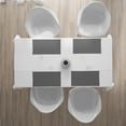 thumbnail image 3 of Ambesonne Modern Place Mats Set of 4, Circles Grunge Graffiti, Standard Size, Black and White, 3 of 4