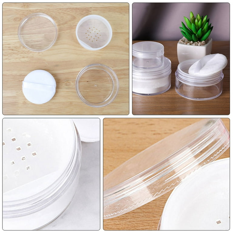 6 Pcs Mini Loose Powder Container Bottle Makeup Travel Containers
