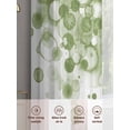 thumbnail image 6 of Sage Green Gradient Sheer Curtains 96 Inch Length 2 Panels Set Window Treatments, Abstract Polka Dots Vintage Modern Art Rod Pocket Semi Curtains for Living Room/Bedroom/Kitchen Décor, 104"W x 96"L, 6 of 7