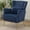Blue-corduroy, variant on DOMICARE Mid-Century Modern Fabric Wingback Armchair with 8.5" Thick Cushion, Living Room Comfy Sofa Armchair for Reading Room/Bedroom,White