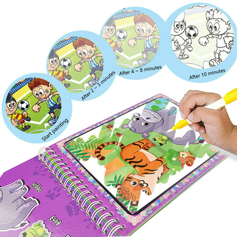 6Books 288 Pages Kids Coloring Books Children Animals Educational Painting  Books Graffiti Color Draw Notebook for Kids 3-8 Years - AliExpress