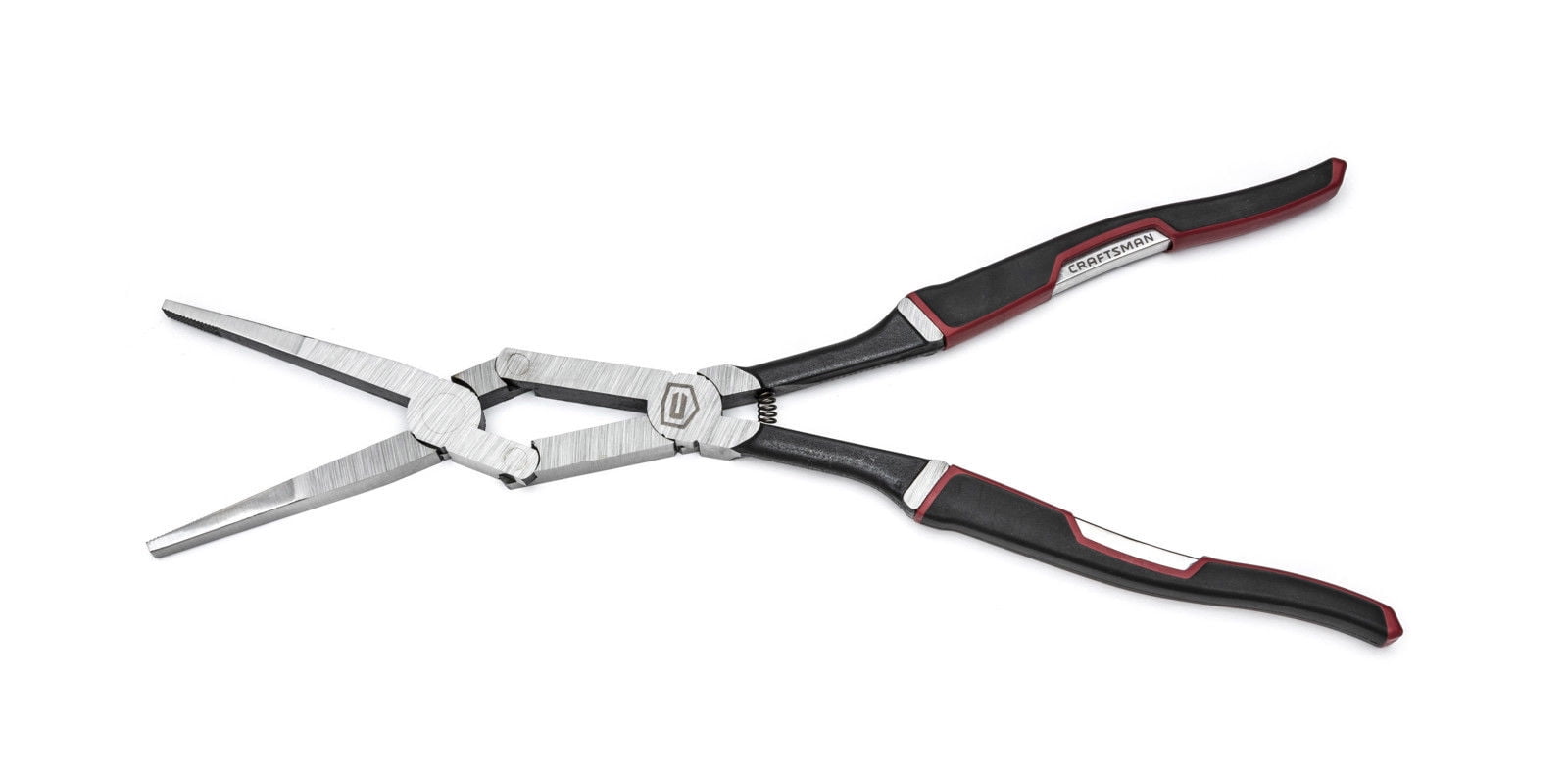  JEWEL TOOL 30° Bent Nose Pliers, Slim Body, Polished  Stainless Steel, Double Spring Action, Vinyl-Wrapped Comfort Handles
