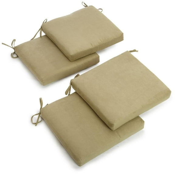 Blazing Needles 20-inch by 19-inch Polyester Chair Cushion (Set of Four)
