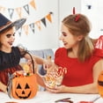 thumbnail image 5 of Kjfeif Reusable Pumpkin Candy Bucket with Delicate Bow Embroidery, Handheld Halloween Basket for Kids Trick or Treating, Festival Storage Bag, Cute Seasonal Accessory, 5 of 9