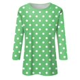 thumbnail image 5 of Long Sleeve Shirts For Women New Shoulder Seven Quarter Sleeve T Shirt Summer Top Womens Long Sleeve Tops, 5 of 5
