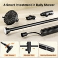 thumbnail image 5 of Dual Shower Head with Original Adjustable Slider, High Pressure Double Shower Head for Two People Rod, 2 Showerhead System for Couples, Renter-Friendly, SPA-Like, Gift for Women Men, Chrome, 5 of 9