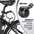 thumbnail image 3 of Fixdono Bike Lock, 4 Feet Bike Locks Cable, High Security 5 Digit Resettable Combination Coiling Bicycle Lock, Heavy Duty Anti Theft Cable Locks with Mounting Bracket, 3 of 11