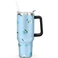 thumbnail image 2 of Cute Flowers 40oz Stainless Steel Vacuum Insulated Tumbler with Lid and Straw Gifts for Mom Friend Sister Grandma, 2 of 7