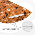 thumbnail image 4 of Halloween Plush Throw Pillow Covers, halloween candy hat Pillow Cases with Invisible Zipper,Halloween Decor Microfiber Pillow Cases for Sleeping Bedroom Sofa Living Room, 4 of 6