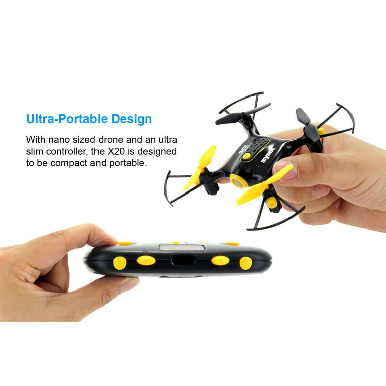 Tenergy Syma X20 Mini Drone, Headless Quadcopter RC Drone with Altitude Hold and Button, Easy to Fly Pocket Drone for Beginner Exclusive - Walmart.com