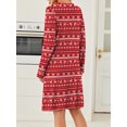 thumbnail image 2 of KISSGAL Nightgowns for Women Long Sleeve Sleepshirts Crew Neck Pajamas Dress Knee Length Sleepwear, 2 of 7