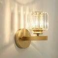 thumbnail image 1 of Lámpara de pared LED de metal posmoderna exquisita lámpara de pared de cristal decoración del hogar lámpara de pared sala de estar TV luz de pared dormitorio linterna de noche E27 pasillo de vidrio, 1 of 5