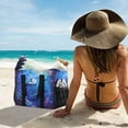 thumbnail image 6 of Whale in Sea Reusable Grocery Bags with Handle Side Pocket Waterproof Shopping Portable Tote, 6 of 8