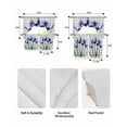 thumbnail image 6 of Light Purple Tulip Kitchen Curtains Sets 24 Inch Length with Valance, Farmhouse Flowers Grey Checkered Swag Valances and Tiers Curtain Set Drapes Swag Curtains for Living Room, Bathroom, Bedroom, 6 of 6