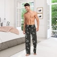 thumbnail image 7 of Men's Pajama Bottoms Little Floral Black Drawstring Lounge Pants Soft Sleepwear Separate Bottoms for Men, 7 of 7