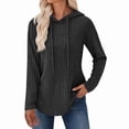thumbnail image 3 of Womens Hoodies Oversized Sweatshirts Long Sleeve Shirts Sweaters Fall Pullovers Tops Black L, 3 of 6