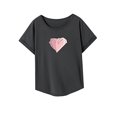 thumbnail image 4 of Camiseta para mujer de verano de ajuste regular ropa de moda camisa de cuello redondo para viaje por la calle S, 4 of 7
