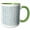 Green/White, variant on 3drose, Birch Tree Forest, 15oz Two-tone Black Mug