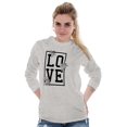 thumbnail image 4 of Love Pretty Floral Romantic Gym Yoga Women's Long Sleeve T Shirt Brisco Brands X, 4 of 6
