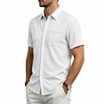 thumbnail image 4 of Guluxicc Men's Golf Shirts with Pockets Button Down Collared Short Sleeve Tops for Everyday Wear Business Casual Outfits, 4 of 9