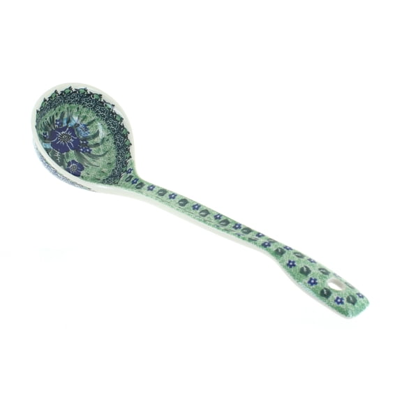 Blue Rose Polish Pottery Sapphire Fields Soup Ladle