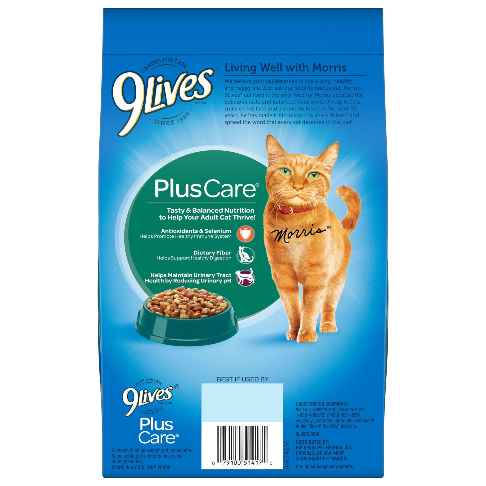 9Lives Plus Care Dry Cat Food Bonus Bag, 13.2-Pound 
